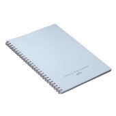 Einfacher minimalistischer sanfter blauer personal notizblock (Rechte Seite)