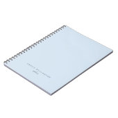 Einfacher minimalistischer sanfter blauer personal notizblock (Linke Seite)