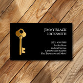 Einfacher Minimalistischer Schlossgoldschlüssel Visitenkarte