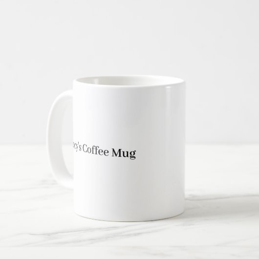 Einfacher Minimalistischer Textkostenvoranschlag K Kaffeetasse (Vorderseite Links)