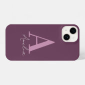 Einfacher Minimalwert für Monogramm iPhone Hülle (Rückseite (Horizontal))