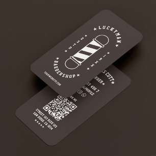 Einfacher mobiler Friseurpol Espresso Friseursalon Visitenkarte