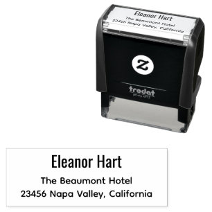 Einfacher moderner Absender-Stempel mit Selbstfärb Permastempel