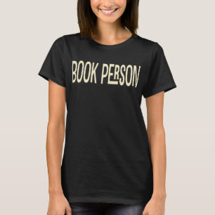 Einfacher Moderner Buchperson Leser Buchliebhaber T-Shirt