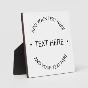 Einfacher moderner editierbarer Text Weiß & Schw Fotoplatte