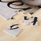 Einfacher moderner eleganter schicker Name und Fot Puzzle (Seite)