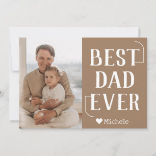 Einfacher moderner Familien-Vatertag-Photo-Name Feiertagskarte