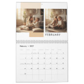 Einfacher moderner Fotokalender Kalender (Feb 2027)