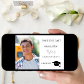 Einfacher moderner Fototyp Abschluss Save The Date