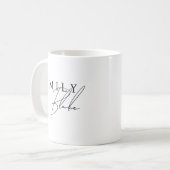 Einfacher moderner Geschäftsmug mit Logo Kaffeetasse (Vorderseite Links)