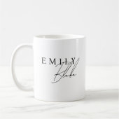 Einfacher moderner Geschäftsmug mit Logo Kaffeetasse (Links)