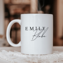 Einfacher moderner Geschäftsmug mit Logo Kaffeetasse