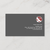 Einfacher moderner grauer Vorsprung CEO-Gründer Visitenkarte (Rückseite)