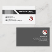 Einfacher moderner grauer Vorsprung CEO-Gründer Visitenkarte (Vorne/Hinten)