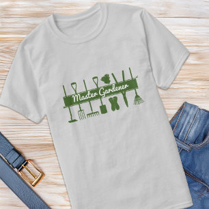 Einfacher Moderner Grüner Daumen Master-Gärtner T-Shirt