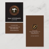 Einfacher moderner hölzerner Korn-Platten-Tischler Visitenkarte (Vorne/Hinten)