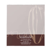 Einfacher, moderner Kakao-Pod-Schokolade-Shop Notizblock (Vorderseite)