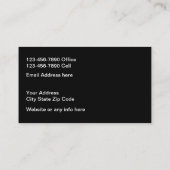 Einfacher moderner metallischer Blick Visitenkarte (Rückseite)