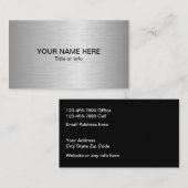 Einfacher moderner metallischer Blick Visitenkarte (Vorne/Hinten)