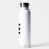 Einfacher moderner Name & Initiale | Benutzerdefin Trinkflasche (Links)