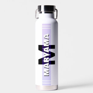 Einfacher moderner Name & Initiale   Benutzerdefin Trinkflasche