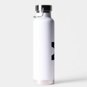 Einfacher moderner Name & Initiale | Benutzerdefin Trinkflasche (Rechts)