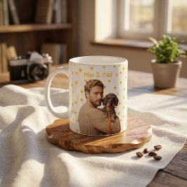 Einfacher moderner Name und Foto des Haustiers Kaffeetasse