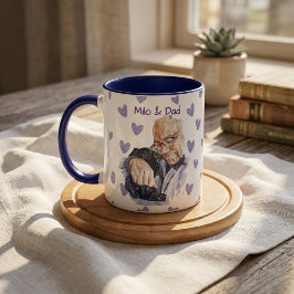 Einfacher moderner Name und Foto des Haustiers Tasse