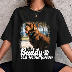 Einfacher moderner Name und Foto für Haustiere T-Shirt