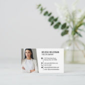 Einfacher moderner professioneller QR-Code Foto Visitenkarte (Stehend Vorderseite)