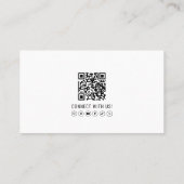 Einfacher moderner professioneller QR-Code Foto Visitenkarte (Rückseite)