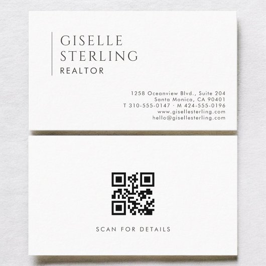 Einfacher moderner professioneller QR-Code für Imm Visitenkarte