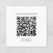 Einfacher moderner QR-Code Trend Quadratische Visitenkarte (Rückseite)