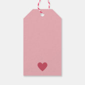 Einfacher moderner rustikaler rosa Weihnachtsbaum Geschenkanhänger (Rückseite)