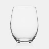 Einfacher moderner schwarzer Bogen Brautjungfer An Weinglas Ohne Stiel (Links)