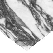 Einfacher moderner Schwarzweiss-Marmorstein Kurzer Tischläufer (Ecke)