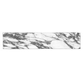 Einfacher moderner Schwarzweiss-Marmorstein Kurzer Tischläufer (Horizontal)