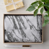 Einfacher moderner Schwarzweiss-Marmorstein Seidenpapier (Geschenk)