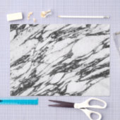Einfacher moderner Schwarzweiss-Marmorstein Seidenpapier (Handwerk)