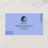 Einfacher moderner silberner visitenkarte (Rückseite)