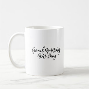 Einfacher moderner Spruch "Guten Morgen" Kaffeebec Kaffeetasse