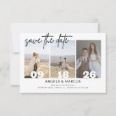 Einfacher moderner Text und horizontales Foto | Ho Save The Date (Vorderseite)