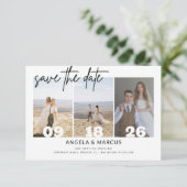 Einfacher moderner Text und horizontales Foto | Ho Save The Date (Stehend Vorderseite)