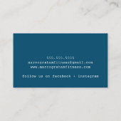 EINFACHER MODERNER TYP schlichte maskuline graue M Visitenkarte (Rückseite)