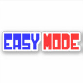 EINFACHER MODUS AUFKLEBER (Vorderseite)