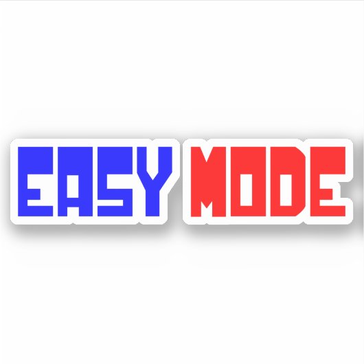 EINFACHER MODUS AUFKLEBER (Vorderseite)
