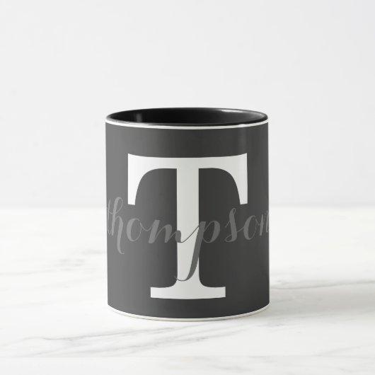 Einfacher Monogramm-Entwurf Tasse (Zentrum)