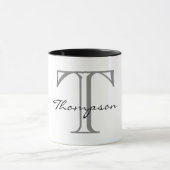 Einfacher Monogramm-Entwurf Tasse (Zentrum)