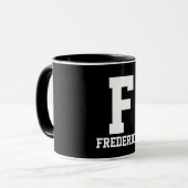 Einfacher Monogramm-Entwurf Tasse (Vorderseite Links)