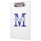 Einfacher Monogramm-Name mit Initiale Klemmbrett (Links)